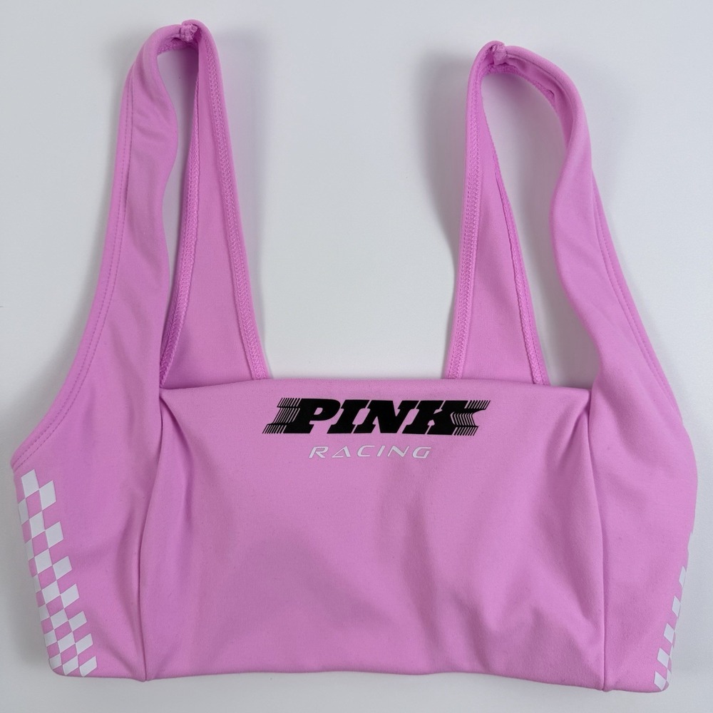 Victoria's Secret Pink Ultimate Sports Squareneck Bra Color Pink Racing S NWT - Picture 1 of 5